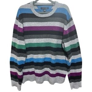 Tommy Hilfiger Lux Cotton Multicolor Striped Sweater size Large